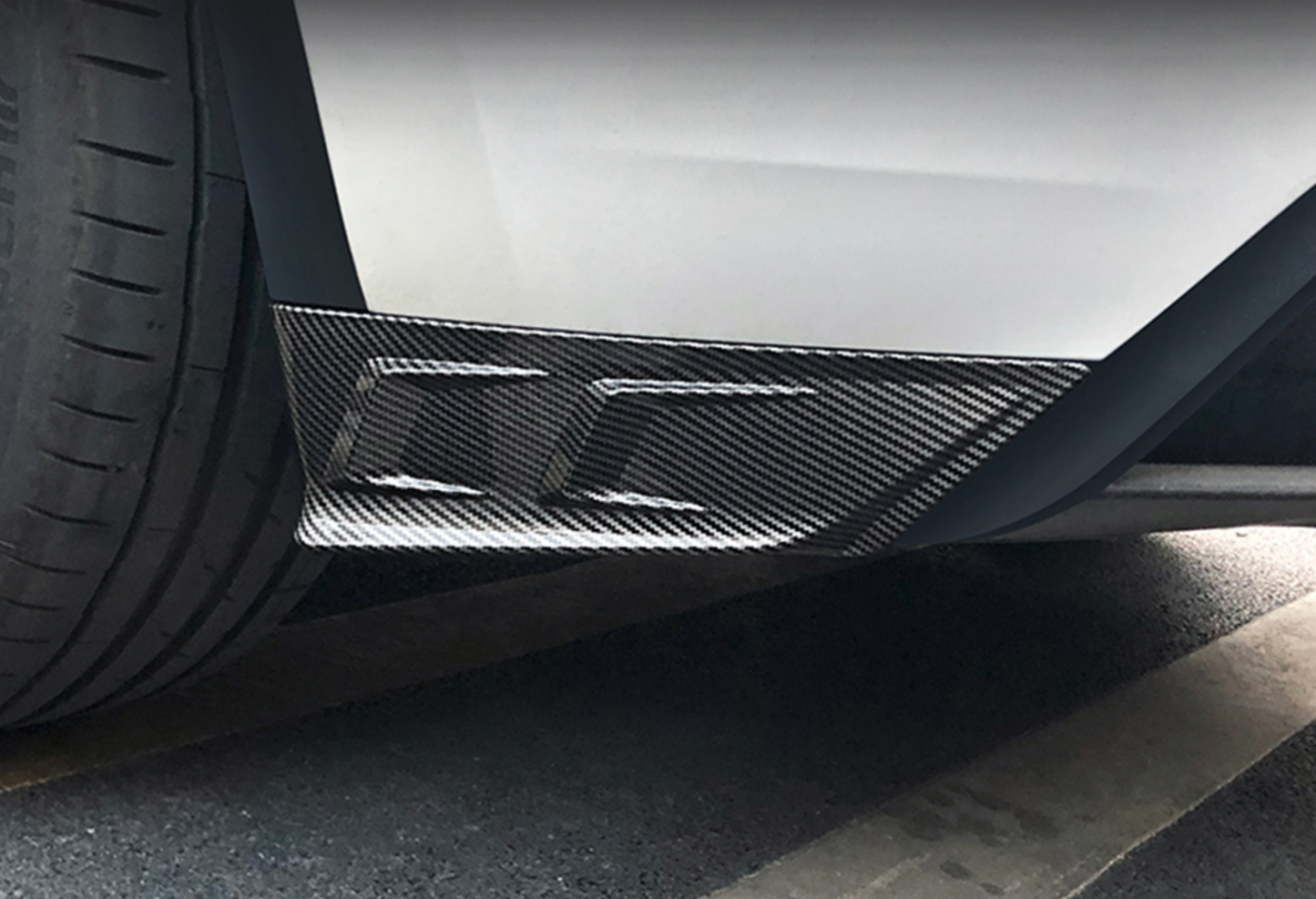 Tesla Model Y 2020 21 22 Rear Bumper Side Corner Diffuser Lip Splitters Lower Corner Spoiler Aprons Wrap Angle Accessories