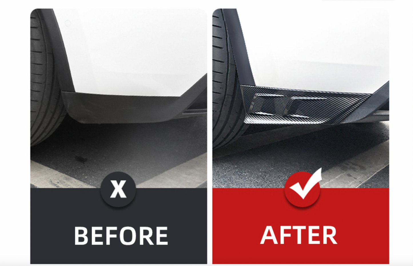 Tesla Model Y 2020 21 22 Rear Bumper Side Corner Diffuser Lip Splitters Lower Corner Spoiler Aprons Wrap Angle Accessories