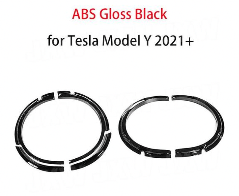 ABS Carbon Look Wheel Eyebrow Car Fender Flares Mudguard Lip Body Kit for  Tesla model Y 2021+ Black Protector Cover Mud Guard