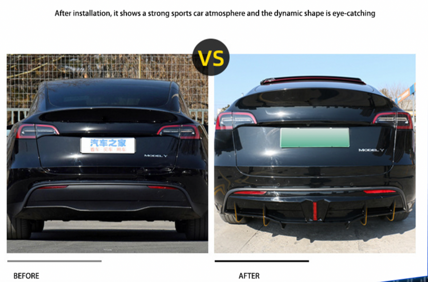 Tesla Model Y Thunder Version Rear Lip Spoiler Led Strobe Light Exterior Modification Surround Accessories