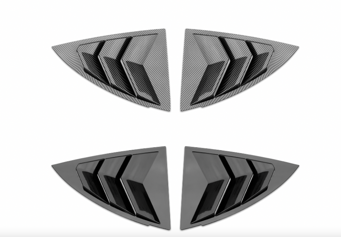 Tail Triangle Blinds Louvers Cover Protector Rear Door Glass Window Shutter Car Modified Accessories