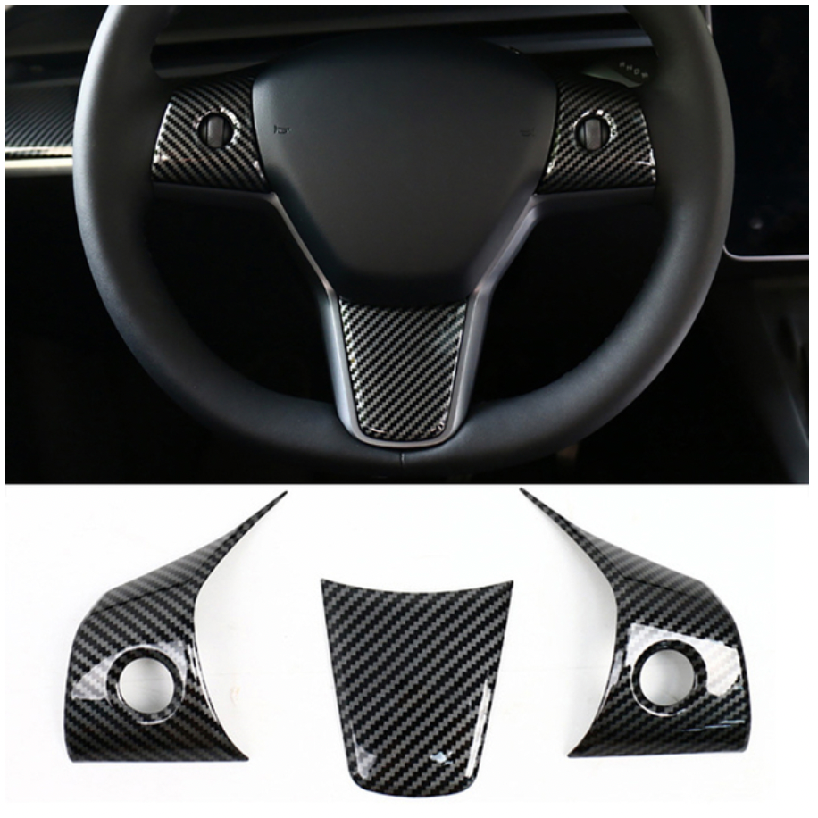 Car Steering Wheel Panel Cover Trim Sticker Frame Modification Accessories