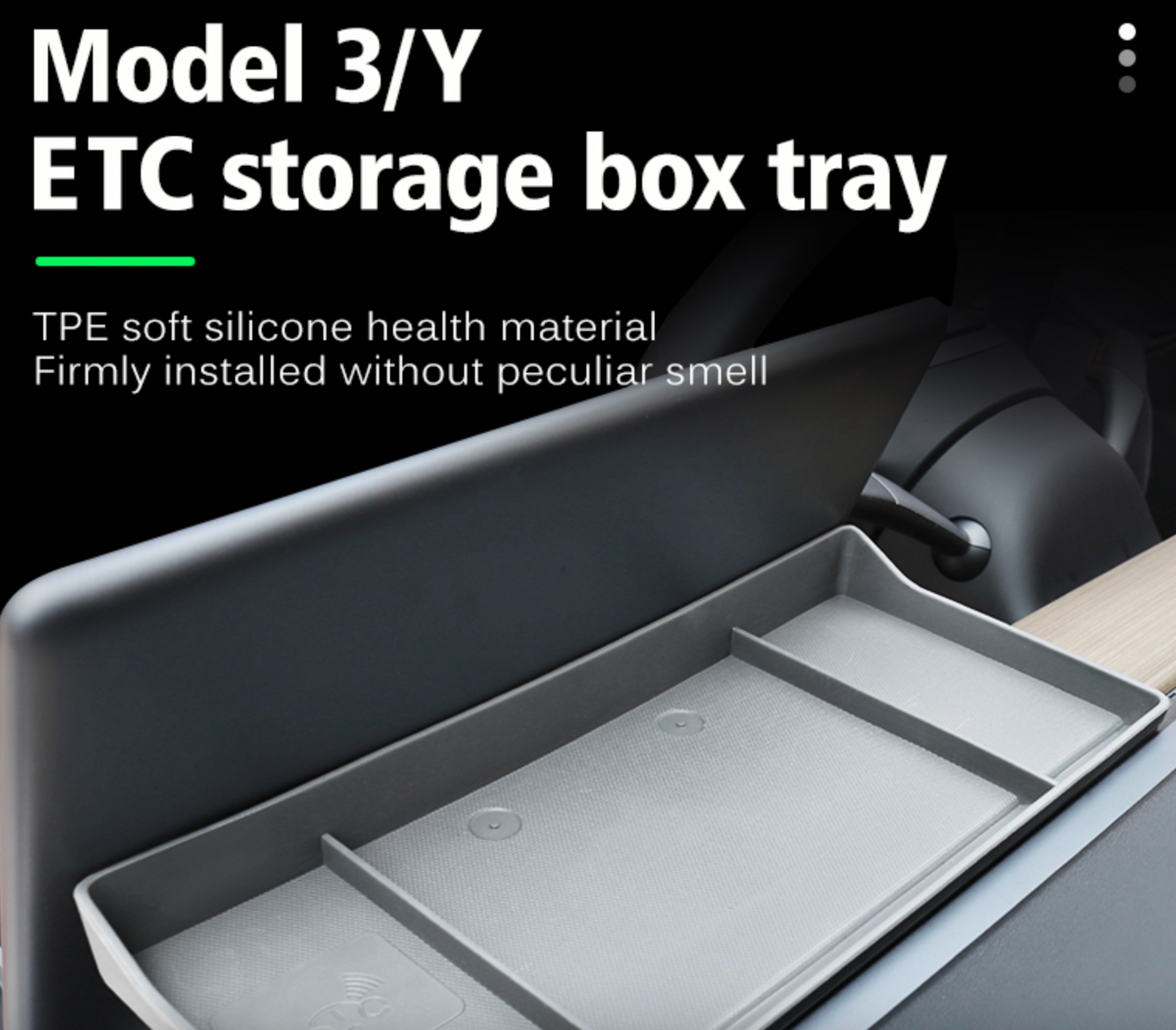 ETC Storage Box Car Behind Screen Silicone Tray Interior Tissue Box Decoration Accessories