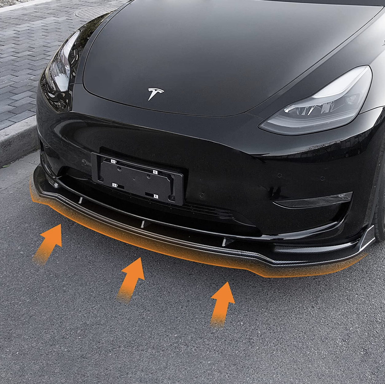 Tesla Model Y Three-stage Split Front Bumper Lip Kit