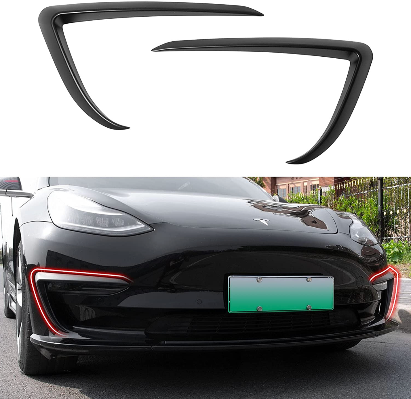 Tesla Model 3 Front Fog Light Spoiler