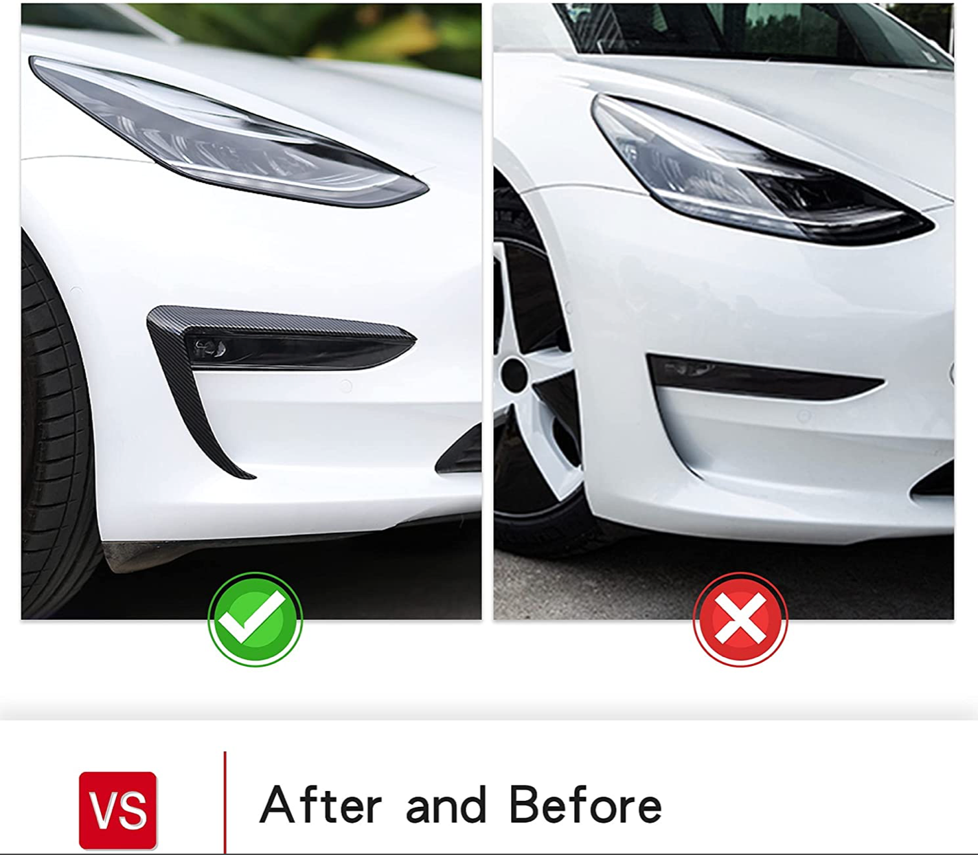 Tesla Model 3 Front Fog Light Spoiler