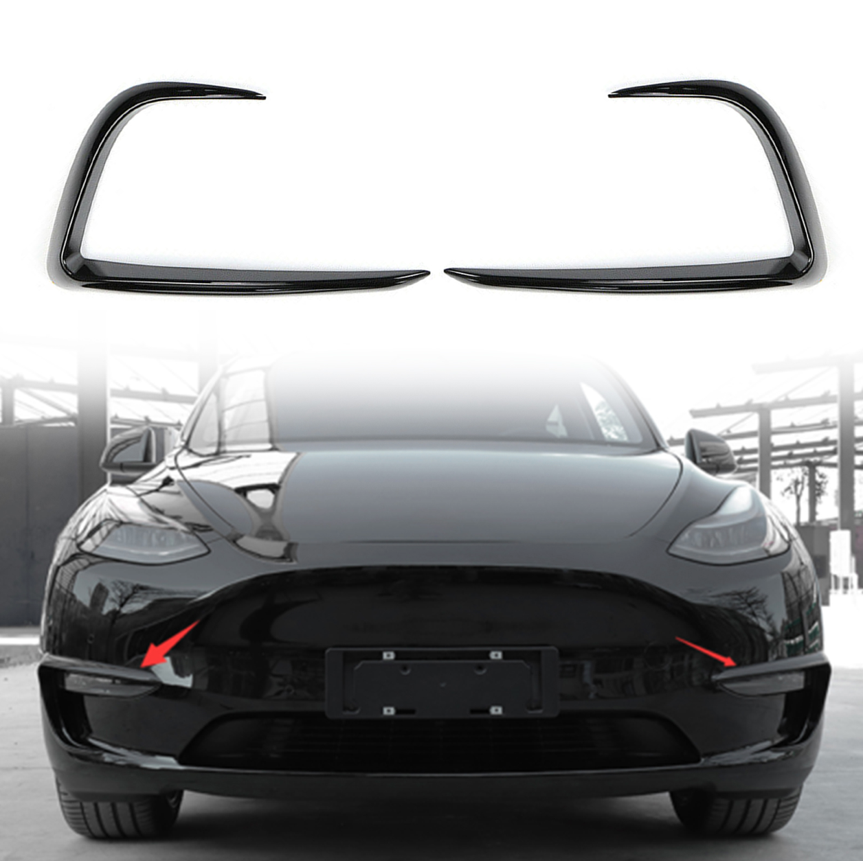 Tesla Model Y Front Fog Light Spoiler