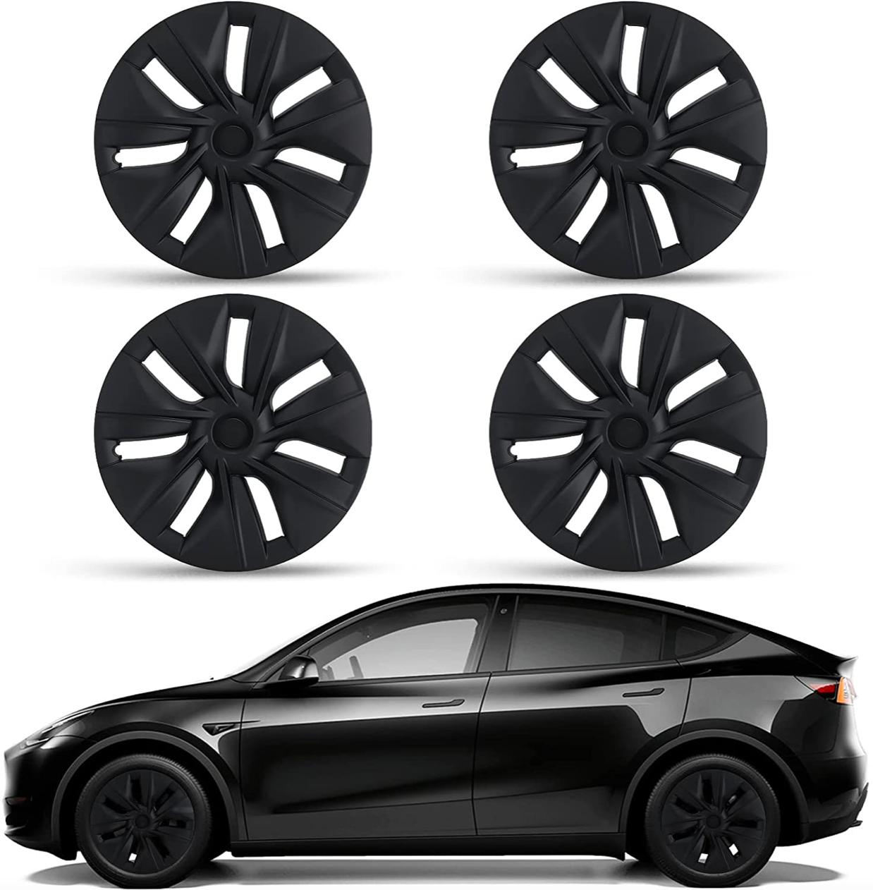 Tesla Model Y Black Wheel Covers