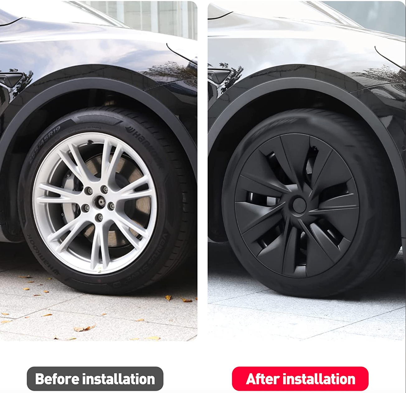 Tesla Model Y Black Wheel Covers